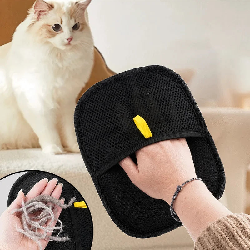 Pet Grooming Gloves Static Dedusting Brush Pet Hair Remover Brush Removing Dog Cat Hair